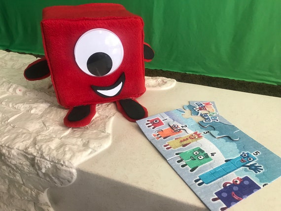Numberblocks Plush 1 CBEEBIES Number Blocks official episode | Etsy