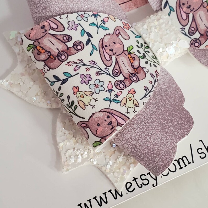 glitter bows april bows vera rose bows gifts Easter Collection spring bows Easter bows Handmade