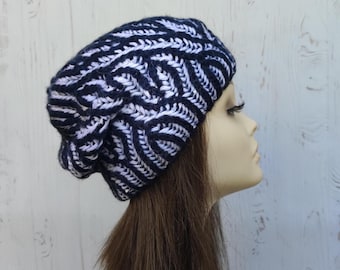 Slouchy Beanie Warm brioche knit hat Women knit hat Warm hat for girl Teenager hat Wool knit hat  Soft yarn with sequins One size Season HIT