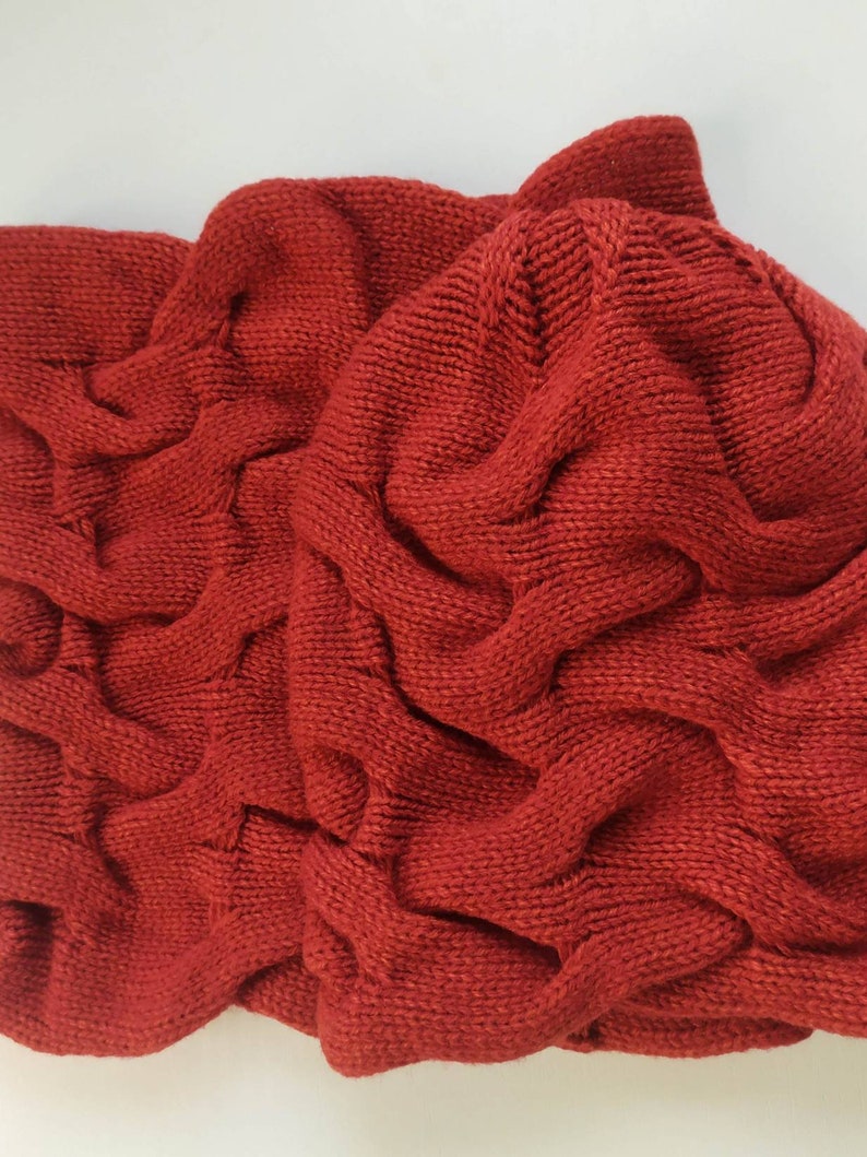 BURNT ORANGE Super cool Knit set hat and scarf snood Siena Color Warm wool beanie and Scarf snood Knit kit for Women CHRISTMAS gift for her