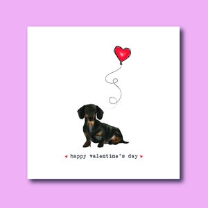 Dachshund  - Father's Day Card- Sausage Dog - Card For Dog Dad - Cute Puppy - Greetings Card - Illustration - Galentine's Day