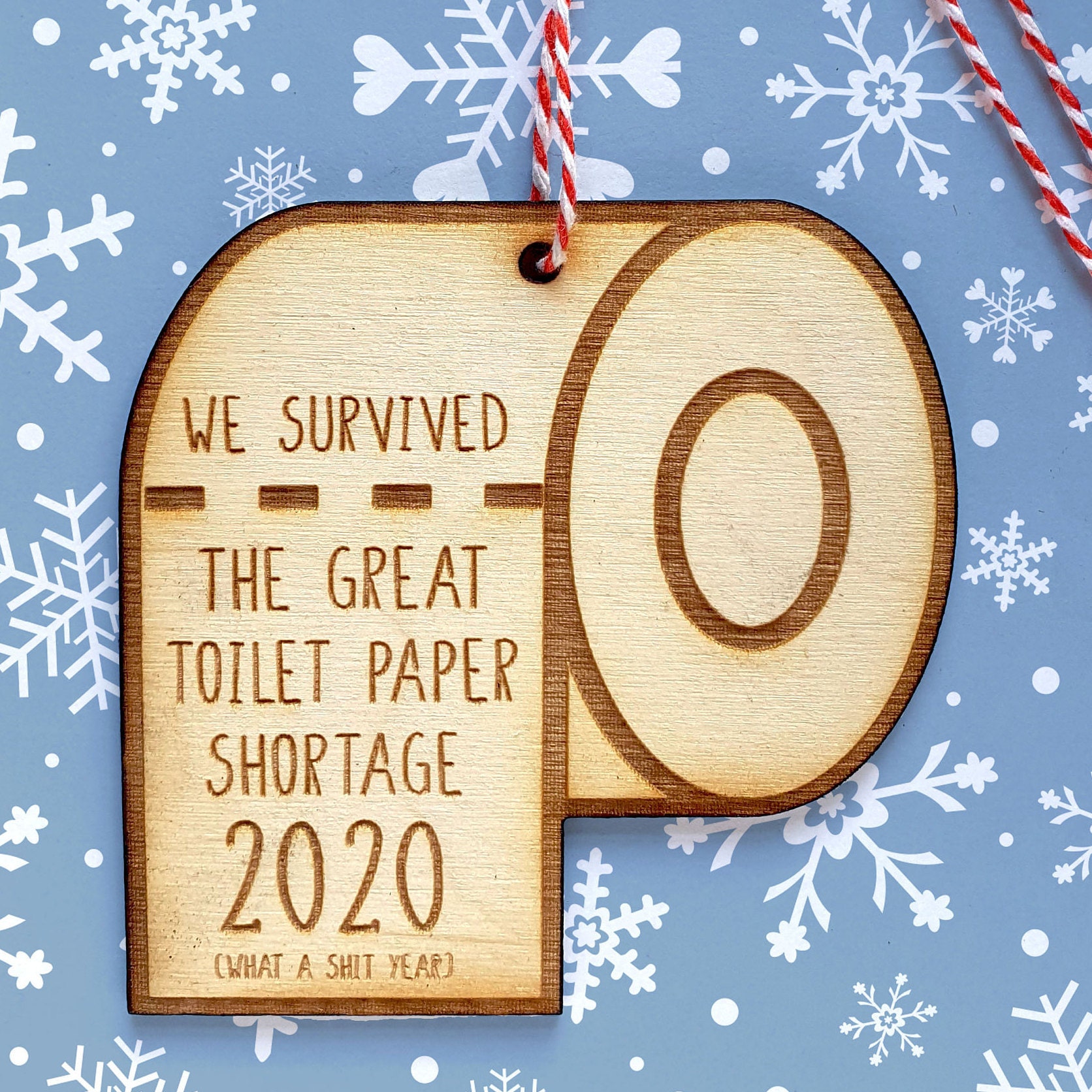 Funny Toilet Paper Shortage Laser Cut Ornament Wooden Etsy UK