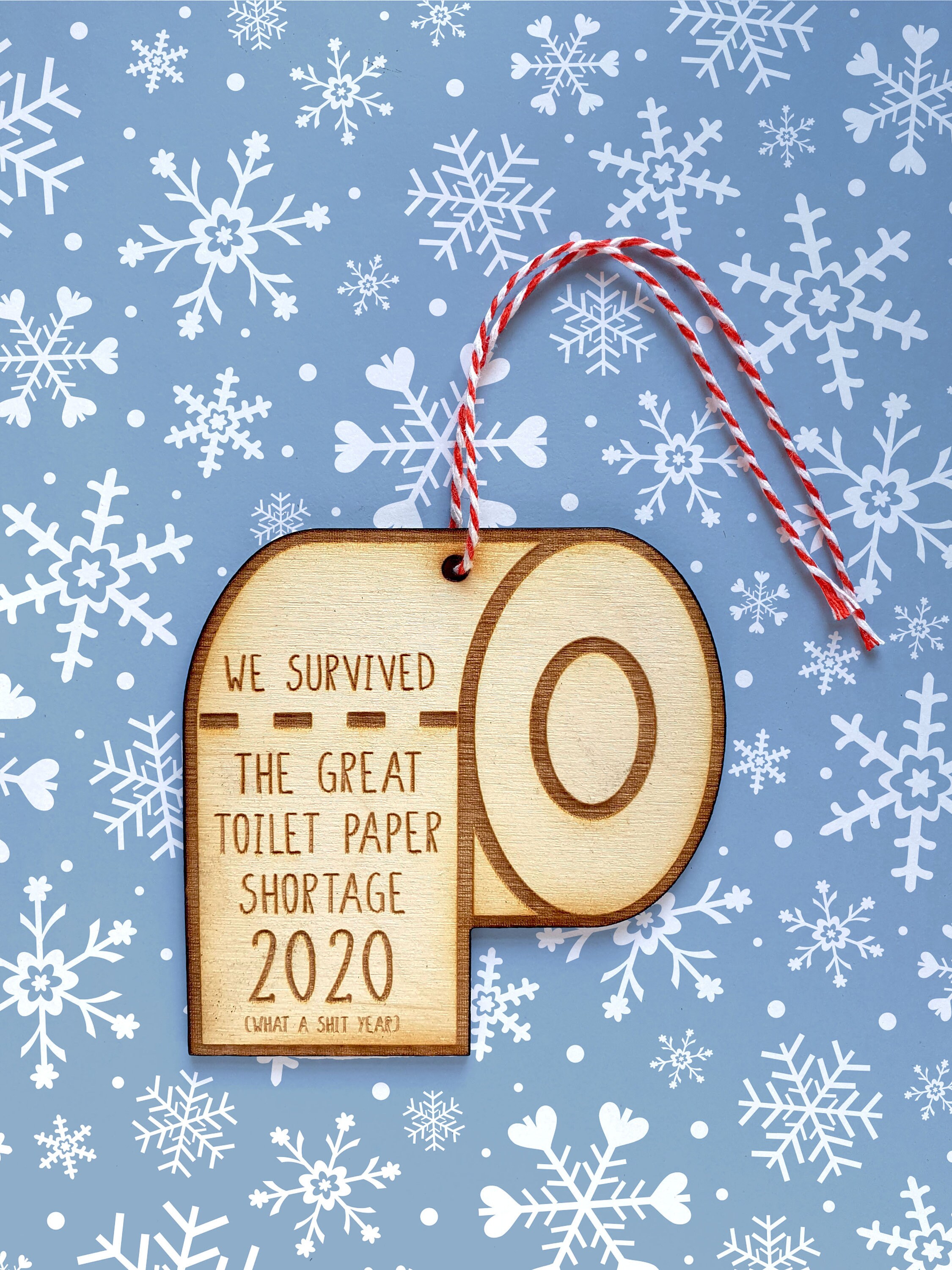 Funny Toilet Paper Shortage Laser Cut Ornament Wooden Etsy UK