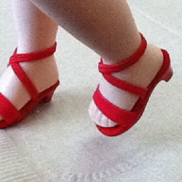 Vintage 12" Alexander LISSY RED Strappy Doll Shoes