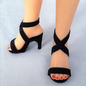 18&quot; Revlon & Friends BLACK Doll Heels / Shoes