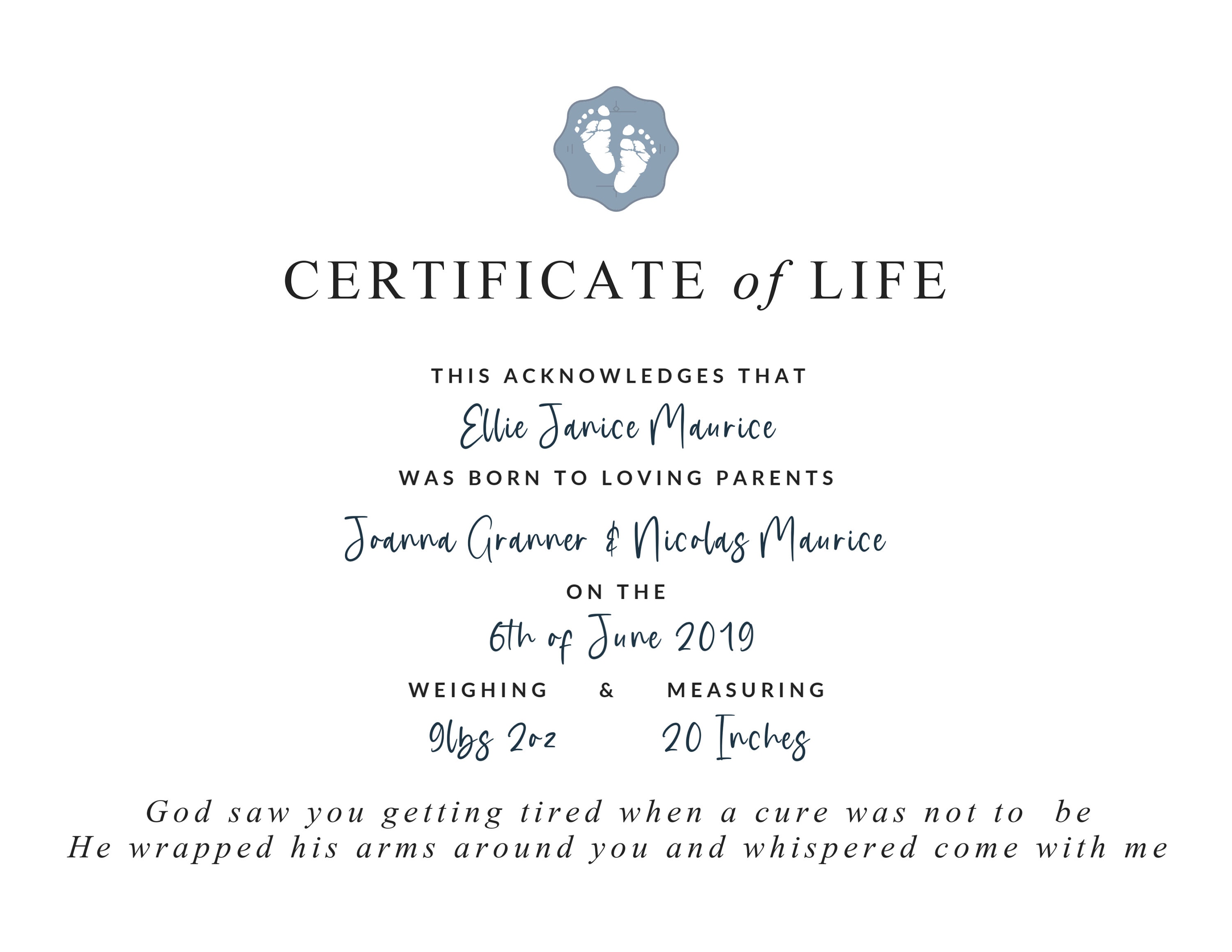 Certificate of Life Stillbirth Miscarriage Remembrance Etsy Certificate of Life Stillbirth Miscarriage Remembrance Etsy