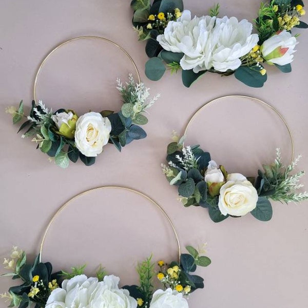 Custom Bridal Hoop. Floral hoop. Flower Wreath. Wedding Flowers