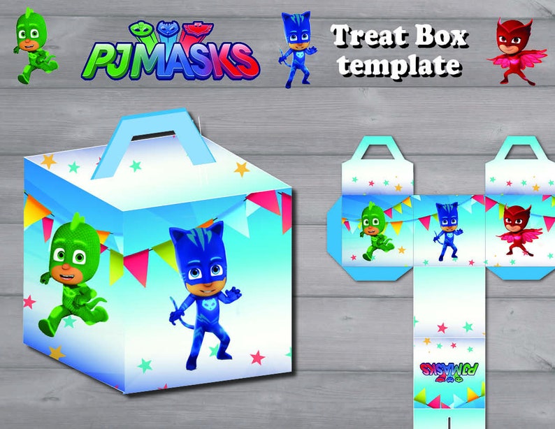 Quick DL - PJ Masks like box take care of box template Printable get together box pj masks bag - (NON Tailored) picture about Pj Mask Printable Template identified as Fast DL - PJ Masks desire box handle box template Printable celebration box pj masks bag - (NON Tailored)