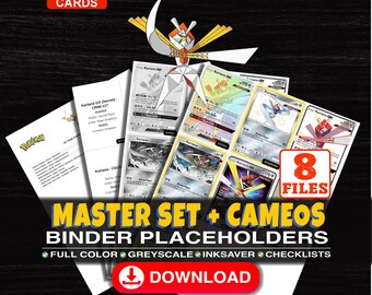Kartana Pokemon Master Set Binder Checklist | Every English Kartana Card Ever Made | Printable Placeholder Sheets | Pokemon Proxy