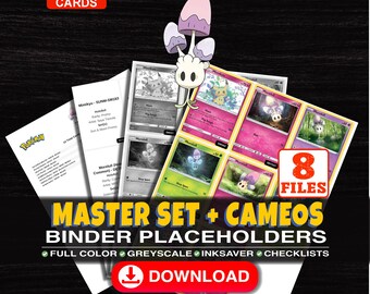Morelull Pokemon Master Set Binder Checklist | Every English Morelull Card Ever Made | Printable Placeholder Sheets | Pokemon Proxy