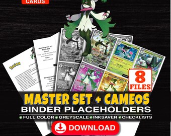 Meowscarada Pokemon Master Set Binder Checklist | Every English Meowscarada Card Ever Made | Printable Placeholder Sheets | Pokemon Proxy