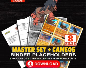 Mudsdale Pokemon Master Set Binder Checklist | Every English Mudsdale Card Ever Made | Printable Placeholder Sheets | Pokemon Proxy