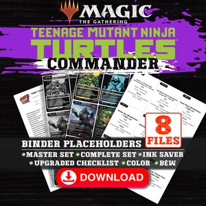 Magic The Gathering Placeholder TCG Set Checklist Printable Digital Download MTG Card Game MTG Collectors mtg deck builder