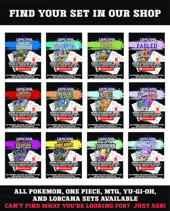 D23 Promo Cards Disney Lorcana Binder Checklist | Master Set