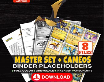 Kilowattrel Pokemon Master Set Binder Checklist | Every English Kilowattrel Card Ever Made | Printable Placeholder Sheets | Pokemon Proxy
