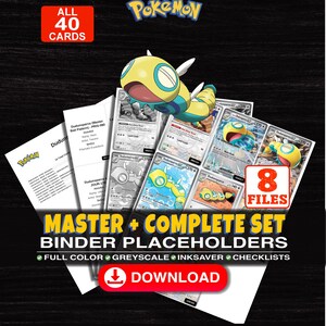 Dudunsparce Pokemon Master Set Binder Checklist | Every English Dudunsparce Card Ever Made | Printable Placeholder Sheets | Pokemon Proxy