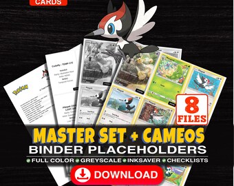Pikipek Pokemon Master Set Binder Checklist | Every English Pikipek Card Ever Made | Printable Placeholder Sheets | Pokemon Proxy