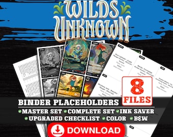 Wilds Unknown Disney Lorcana Binder Checklist | Master Set Tracker & Card Collector Placeholder Sheets | Printable TCG