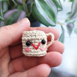 Tiny Coffee Cup Amigurumi Pattern - Easy PDF Crochet Tutorial