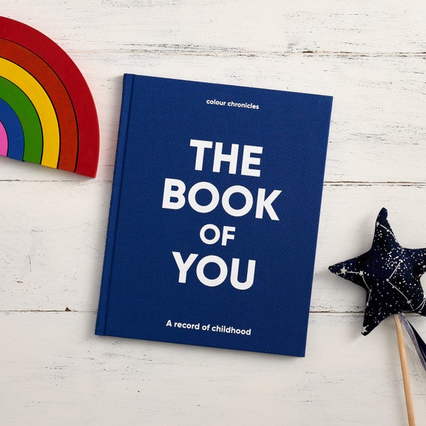Baby Keepsake Book 1-16 Years | Annual Memory Journal for Children | New Baby Gift | Blue