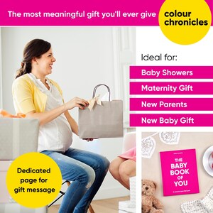 Newborn Baby Memory Book | First Year Milestones Journal | Christening Gift | Baby Keepsake | Pink image 14