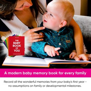 Newborn Baby Memory Book | First Year Milestones Journal | Christening Gift | Baby Keepsake | Pink image 2