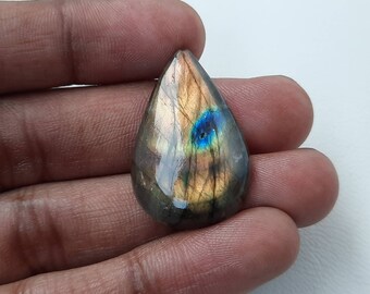 Blue Fire Labradorite Gemstone Wire Wrap Jewelry Top Quality Blue Fire Labradorite Cabochon 49.90 Cts Cushion Shape Best For Silver