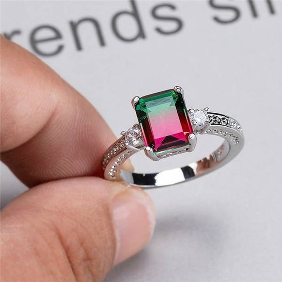 Watermelon Tourmaline Ring Rose Gold – Capucinne