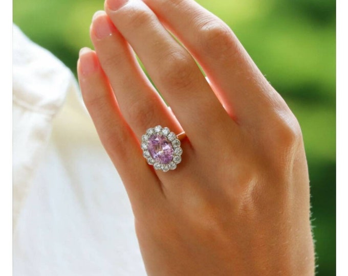 Pink Sapphire & Turquoise Found Open Ring
