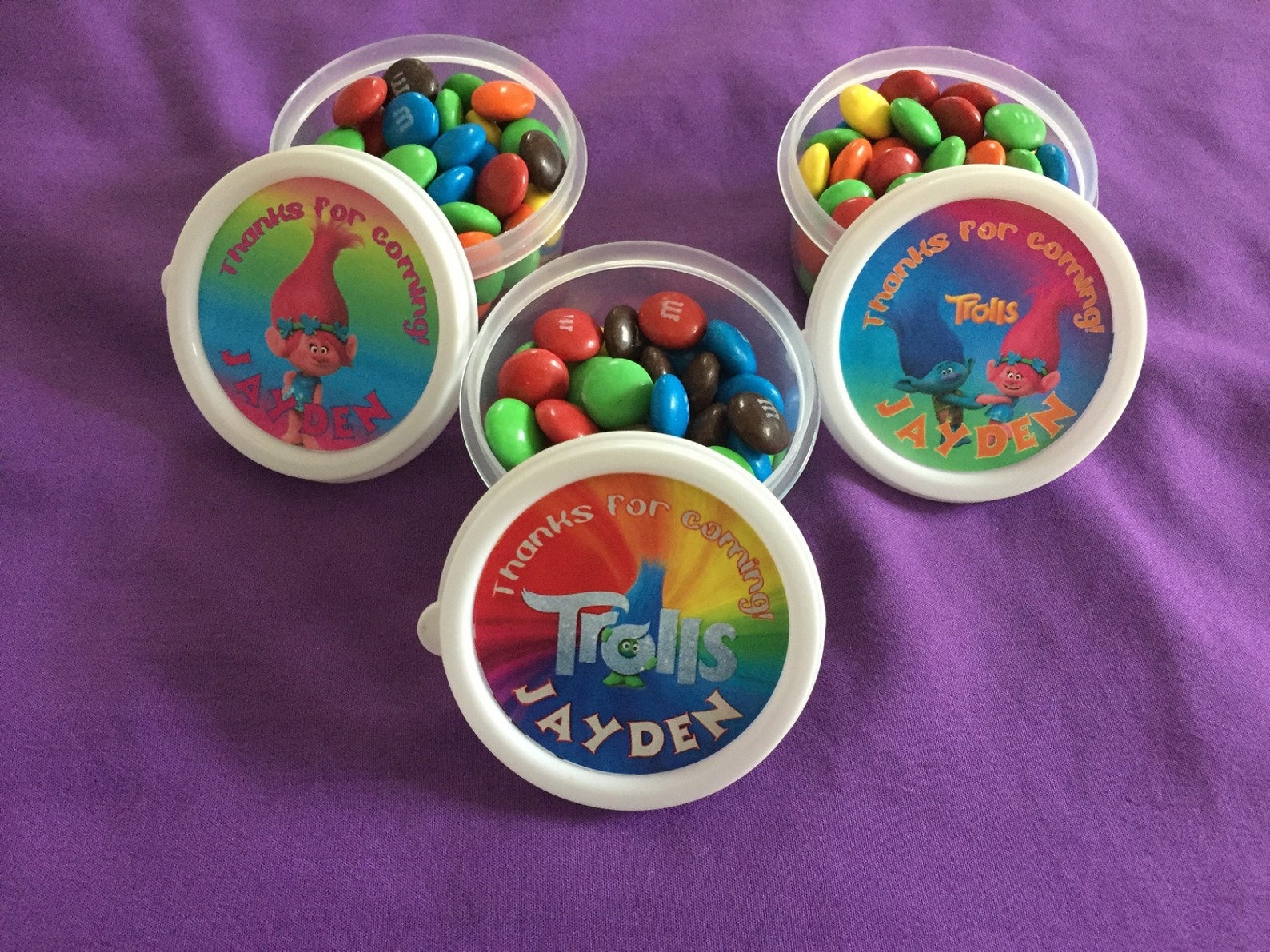 12 Personalized Candy Cups / Containers / Party Favors Etsy