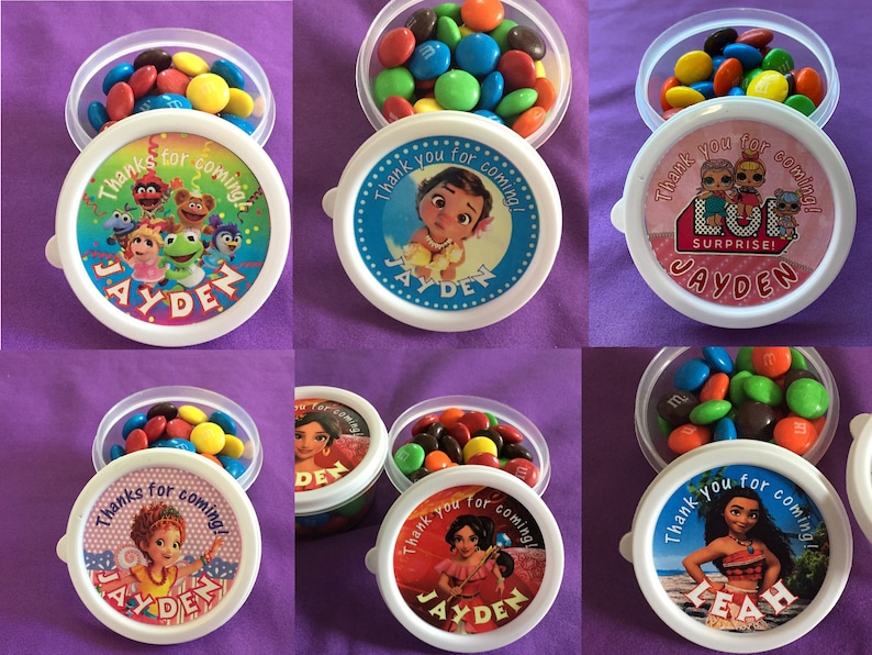 12 Personalized Candy Cups / Containers / Party Favors Etsy