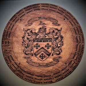 Planche de cribbage personnalisée Family Crest