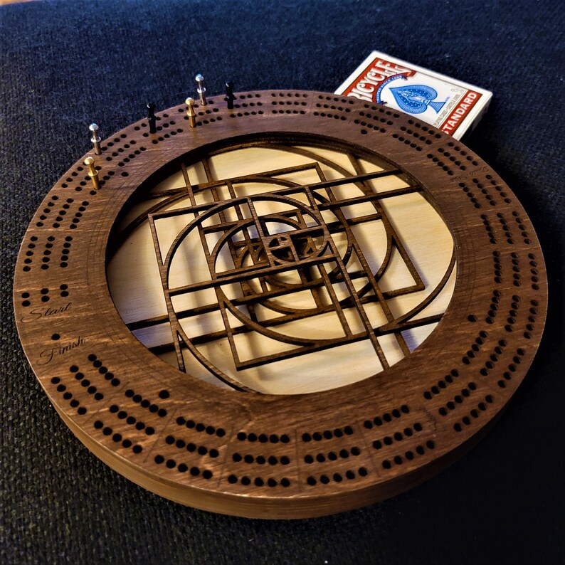 PERSONALIZED CRIBBAGE BOARD Laser Cut Fibonacci Cribbage Etsy Canada