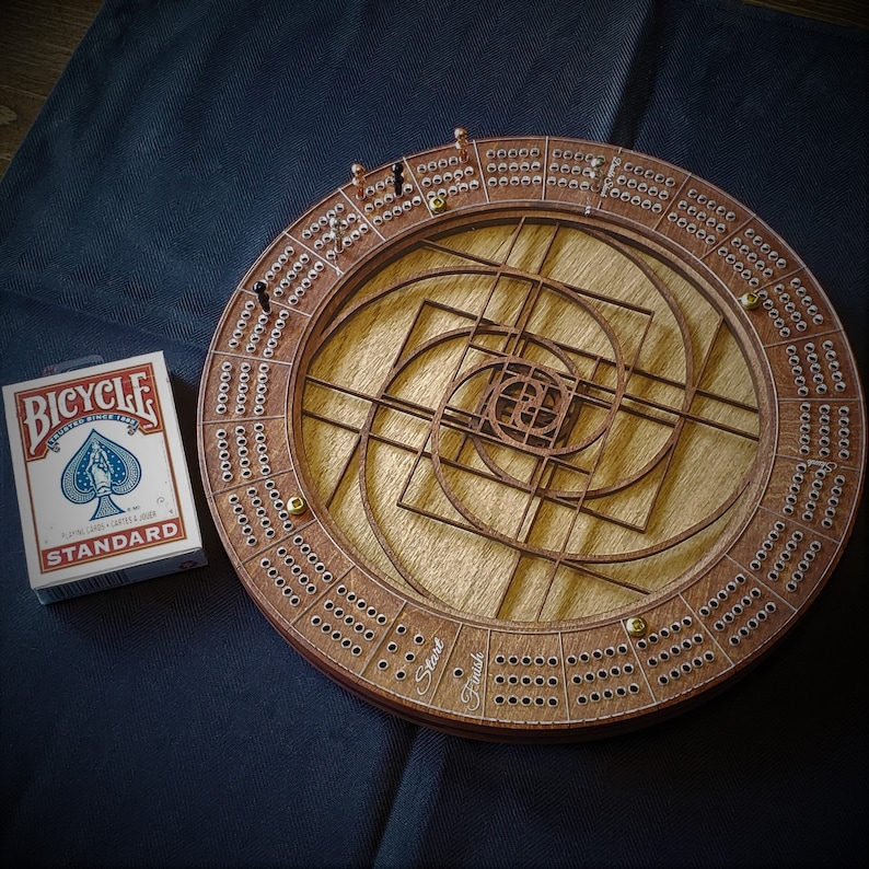 PERSONALIZED CRIBBAGE BOARD Laser Cut Fibonacci Cribbage Etsy Canada