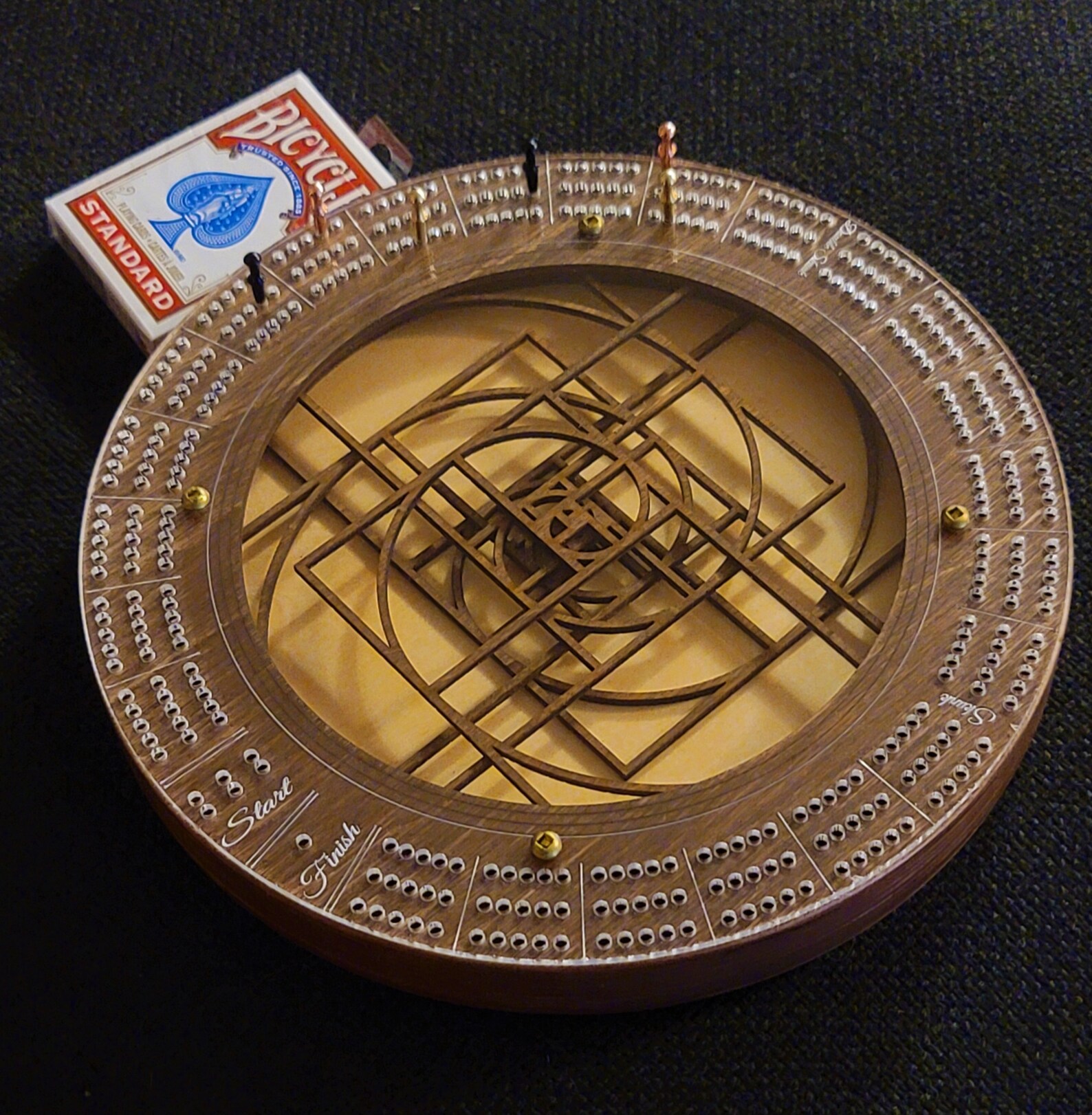 PERSONALIZED CRIBBAGE BOARD Laser Cut Fibonacci Cribbage Etsy Canada