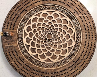 Mandala Custom Cribbage Board