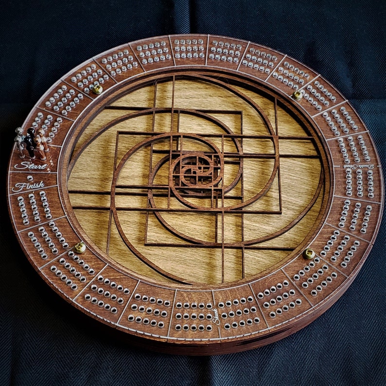 PERSONALIZED CRIBBAGE BOARD Laser Cut Fibonacci Cribbage Etsy Canada