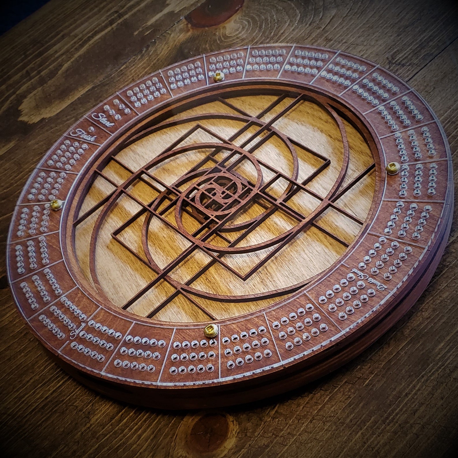 PERSONALIZED CRIBBAGE BOARD Laser Cut Fibonacci Cribbage Etsy Canada