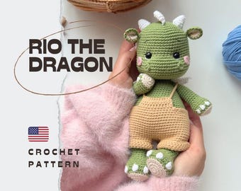 Rio The Dragon/Crochet Pattern in english/PRODUKT CYFROWY