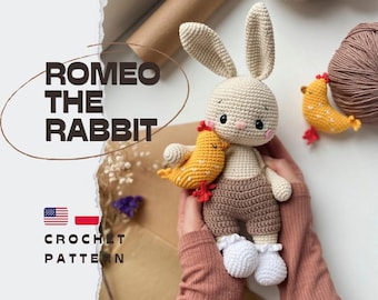 PDF Romeo The Rabbit/Crochet Pattern amigurumi in english and polish/PRODUKT CYFROWY