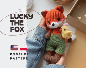 PDF Lucky The Fox/Crochet Pattern in english and polish/PRODUKT CYFROWY