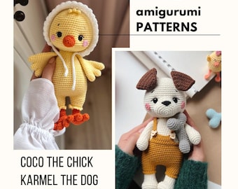 Pakiet 2 Szydełkowych Wzorów Amigurumi – PDF | Crochet Pattern Bundle