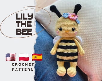 PDF Lily The Bee/Crochet Pattern In English/Polish/Spanish/DIGITAL PRODUCT