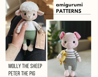 Pakiet 2 Szydełkowych Wzorów Amigurumi – PDF | Crochet Pattern Bundle