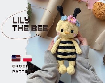 PDF Lily The Bee/Crochet Pattern In English/Polish/PRODUKT CYFROWY