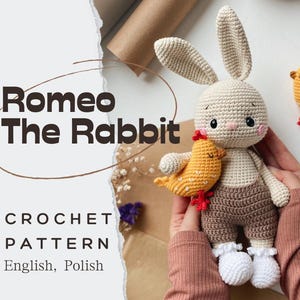 PDF Romeo The Rabbit/Crochet Pattern amigurumi in english and polish/DIGITAL PRODUCT