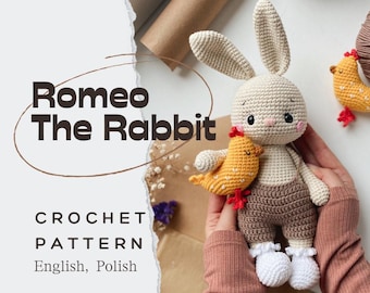 PDF Romeo The Rabbit/Crochet Pattern amigurumi in english and polish/DIGITAL PRODUCT