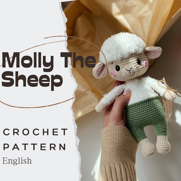 PDF Molly The Sheep/Crochet Pattern in english/PRODUKT CYFROWY