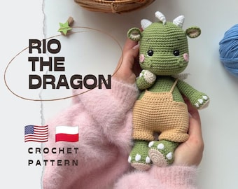 Río el Dragón/Patrón de ganchillo en inglés y polaco/PRODUCTO DIGITAL