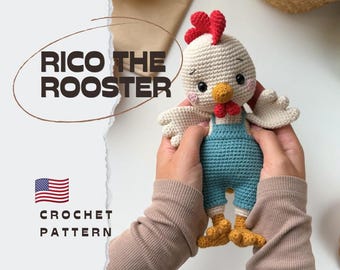 PDF Rico the Rooster/Crochet Pattern in english/PRODUKT CYFROWY